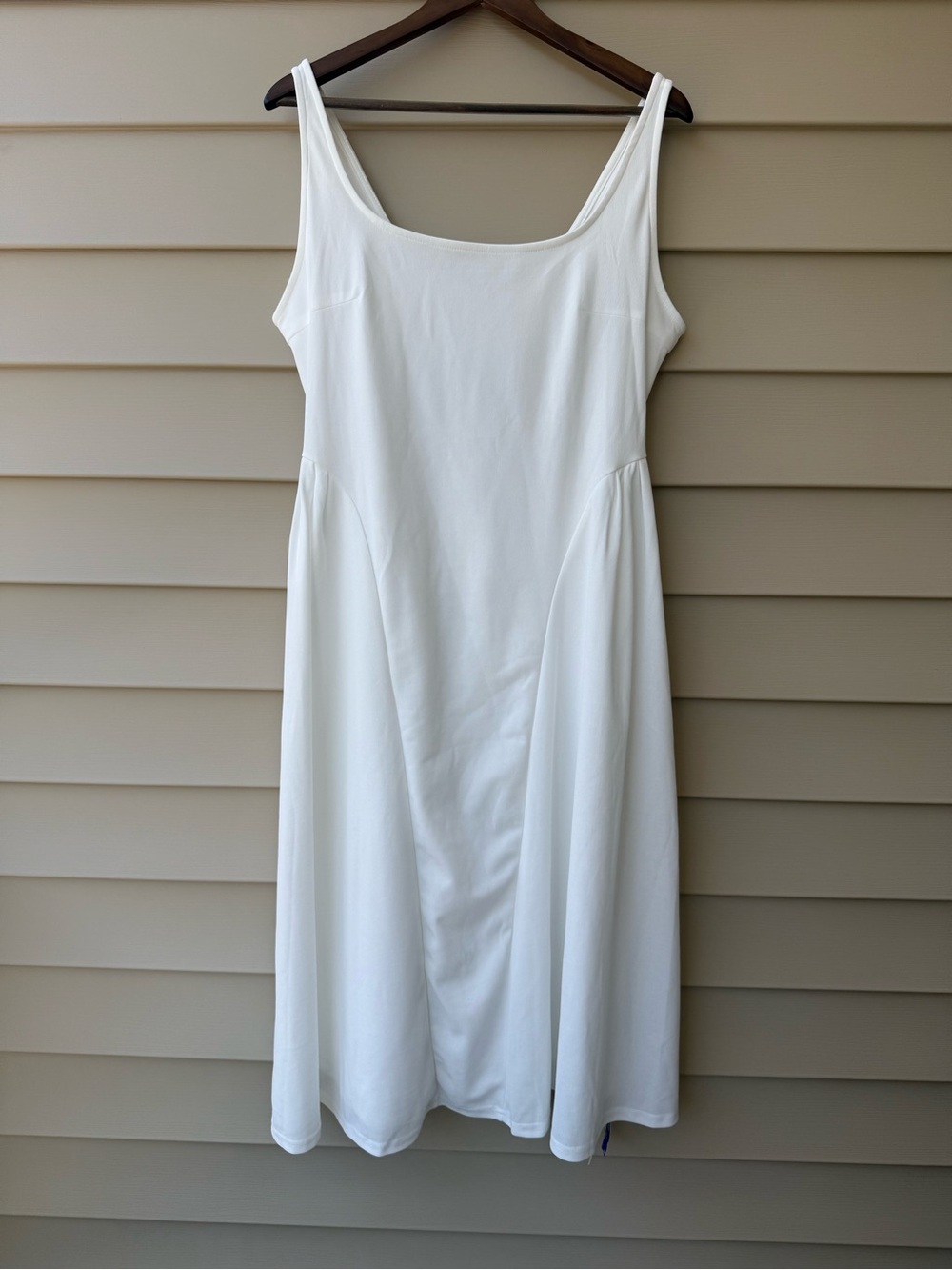 Cider White Midi Dress XL NWT Scoop Neck Fit & Flare Minimalist